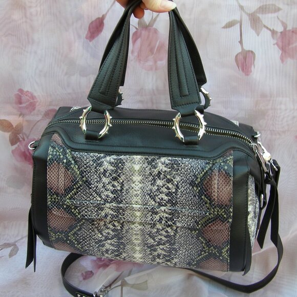 NEW Aimee Kestenberg Leather Snake Print Handbag - Picture 15 of 16